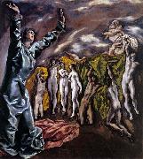 El Greco The Opening of the Fifth Seal oil on canvas